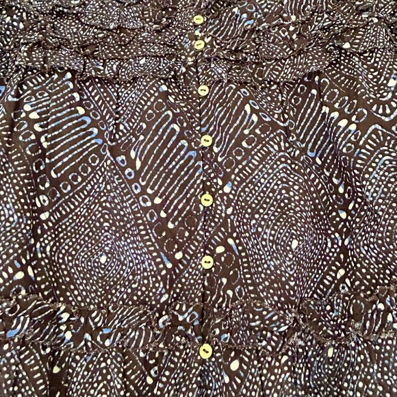 Ulla Johnson Rosalind Indigo Print Ruffle Midi Dress - Picture 6 of 14